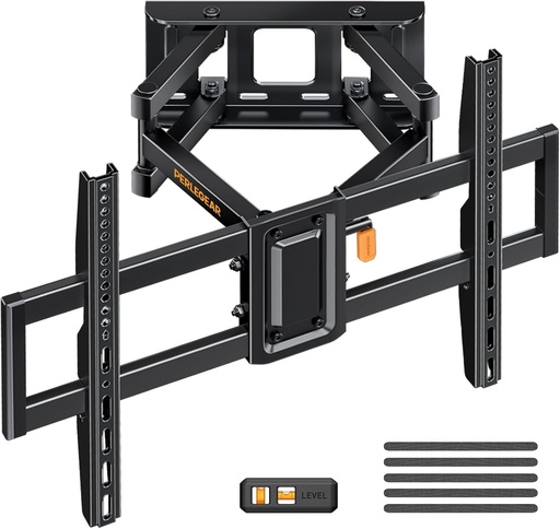 Suport TV de perete articulat, înclinabil și pivotant Perlegear, pentru ecrane de 37-82 inch, până la 60 kg, VESA MAX 600x400mm