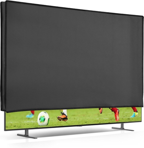 kwmobile Husă de monitor pentru televizor de 40" - Husă de protecție textilă pentru ecran TV de interior - Gri închis