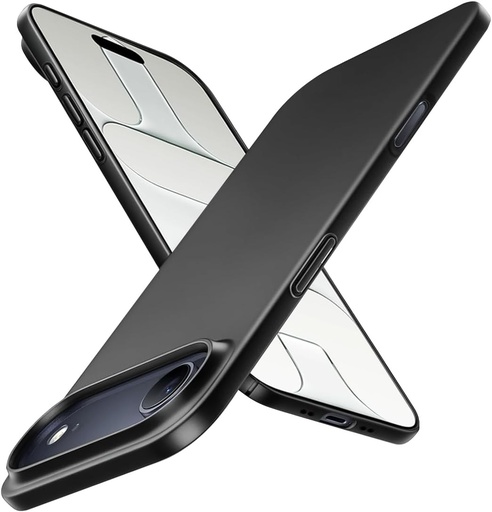 Carcasă Puxssul pentru iPhone 17 Air, carcasă spate ultra-subțire din PC rigid, atingere plăcută la atingere, protecție pentru cameră, carcasă ultra-ușoară pentru iPhone 17 Air (negru)