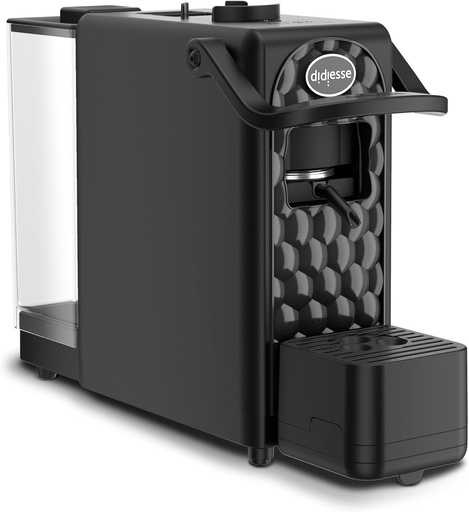 Espressor cu capsule Didiesse, DarkSide - Cafea intensă și aromatică fără a sacrifica caracterul practic și designul, rezervor de 1,3 l, consum redus (650 W), compact și ușor - culoare neagră
