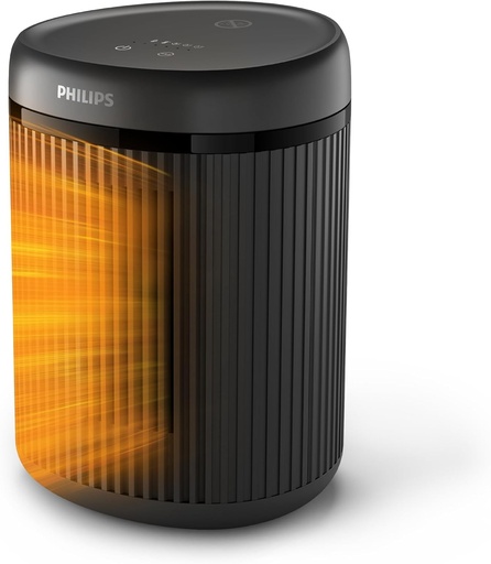 Încălzitor ceramic de economisire a energiei Philips seria 2000, 1500 W, economie de energie de până la 25%, funcționare silențioasă 24 db(A), 5 moduri, 5 funcții de siguranță, gri închis (CX2120/01)