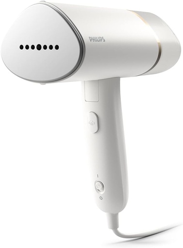 Aparat de călcat cu abur Philips Series 3000 - 1000 W, abur 20 g/min, rezervor de apă detașabil de 120 ml, talpă încălzită, alb (STH3020/10)