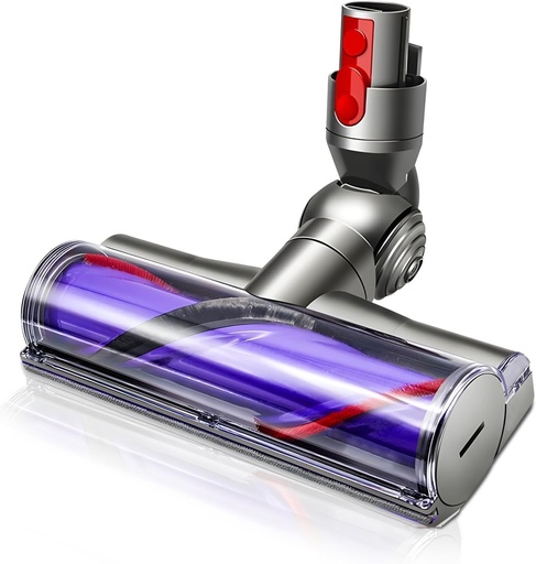 Perie electrică compatibilă cu aspirator Dyson V7, V8, V10, V11, V15, cap de curățare cu acționare directă parțială, duză de podea cu turbină pentru perie turbo cu eliberare rapidă pentru podele dure