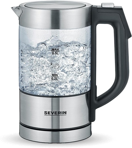 Fierbător electric din sticlă SEVERIN, 0,5L, 1100W, digital - WK 3458
