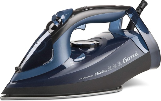 Fier de călcat cu abur Girmi ST6204, 2800 W, debit de abur de 140 g, rezervor de apă de 380 ml, placă din oțel inoxidabil cu butonieră, călcare uscată și cu abur, inclusiv călcare verticală