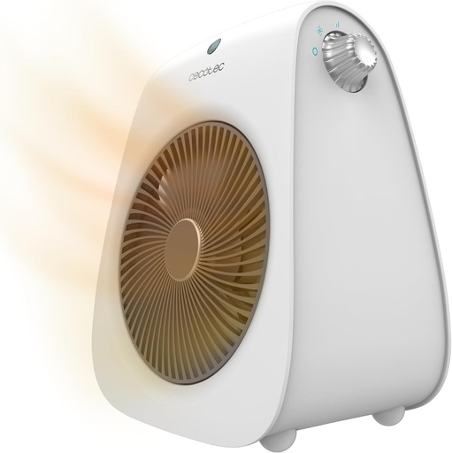 Aerotermă cu ventilator Cecotec ReadyWarm 2000 Max Force, albă. 2000 W, 2 niveluri de putere, 3 moduri de funcționare (rece/cald/fierbinte), ușoară, manuală, silențioasă, protecție la supraîncălzire.