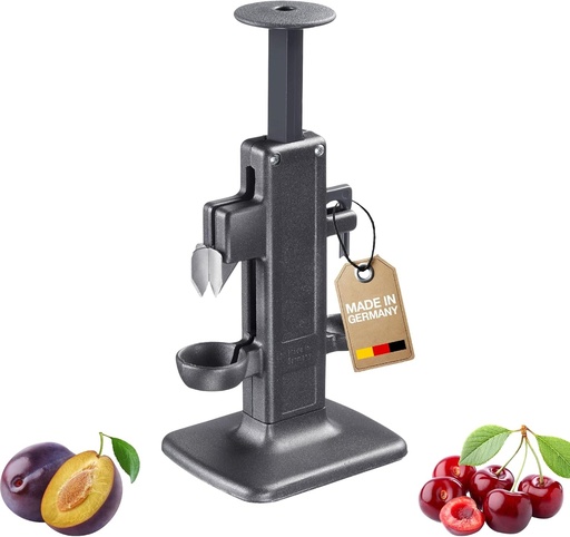 Westmark Steinex Combi Pitter pentru cireșe și prune, dispozitiv de sâmburi pentru cireșe, prune și caise, agent de conservare, antracit