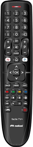 Meliconi Gumbody Facile TV+, Telecomandă universală TV cu corp din cauciuc