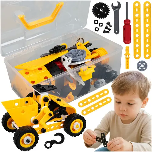 Set constructie vehicul - 100 buc