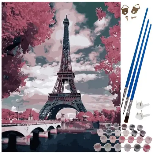 [00022784] Pictura pe numere 40x50 cm - Eiffel