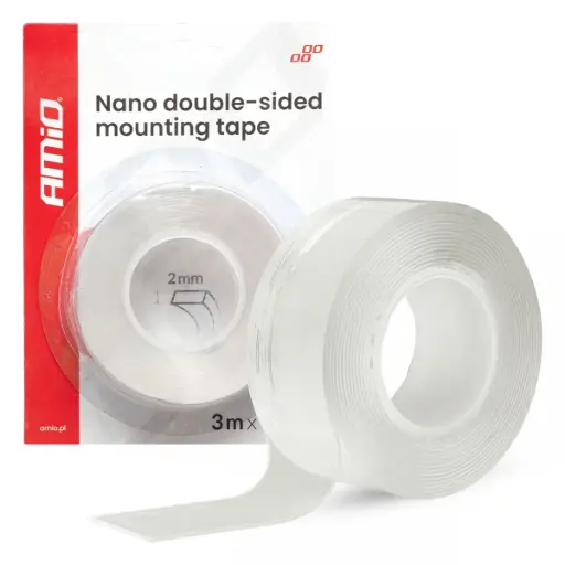 Bandă de montaj nano dublă față reutilizabilă 30mm x 3m x 1mm amio