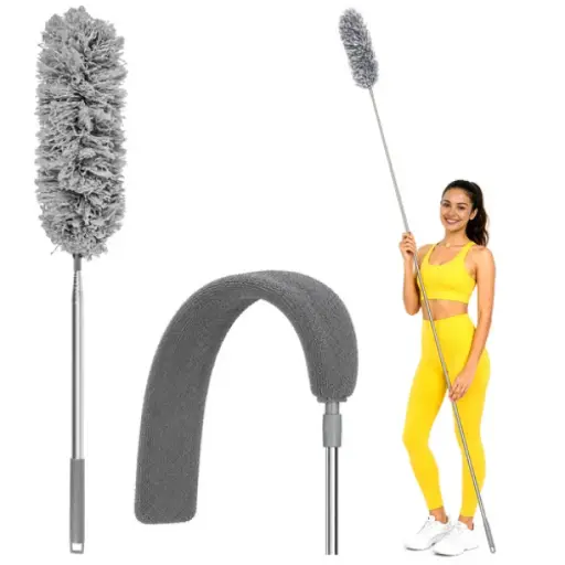 Perie telescopică de praf Zortiva 80–250 cm cu 2 accesorii