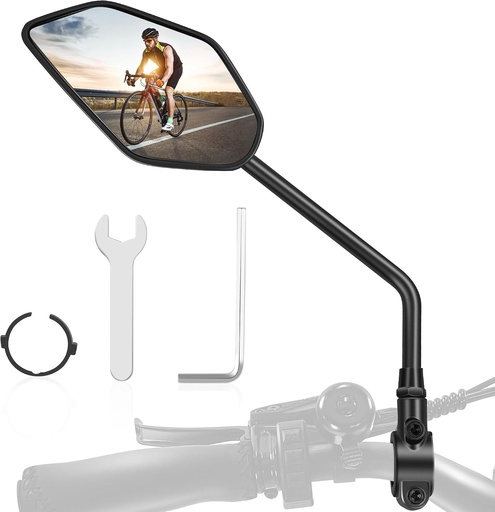 Oglindă pentru bicicletă Coicer pentru biciclete electrice, oglindă retrovizoare stânga ghidon, oglindă pentru bicicletă