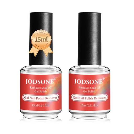JODSONE 2 x 15ml Dizolvant de ojă gel, Soluție de curățare pentru unghii cu gel, Dizolvant de ojă, Soluție de îndepărtare a unghiilor cu gel fără înmuiere sau înfășurare, Îndepărtează ojă gel și acril în 3-5 minute rapid și ușor