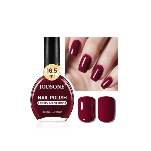 JODSONE ojă roșu închis 16,5 ml, volum mare, ojă cu uscare rapidă, strălucire de lungă durată, ojă de mână/de la picioare, nail art DIY, cadou pentru călătorii, nail art
