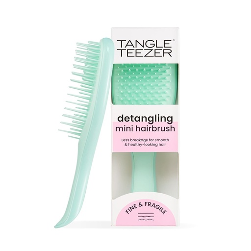 Tangle Teezer Mini Ultimate Descurcător pentru Păr Fin și Fragil - Pentru Păr Ud și Uscat - Perie Descurcătoare pentru Păr Fin și Fragil - Perie de Buzunar Potrivită pentru Călătorii, Perfectă pentru Copii - Albastru Bleumarin