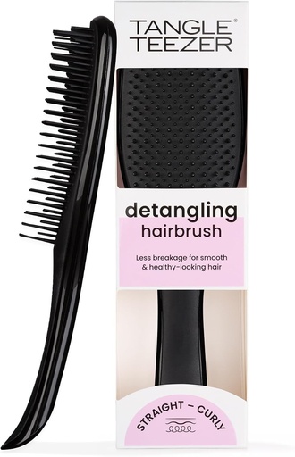 Tangle Teezer Peria de păr supremă pentru descurcare  Pentru păr ud și uscat  Descurcă toate tipurile de păr  Reduce ruperea, elimină nodurile  Dinți cu două niveluri și mâner confortabil  Negru cu lemn dulce