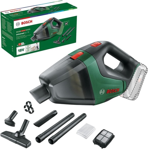 Aspirator fără fir Bosch Home and Garden 06033B9102 Universalvac 18, fără baterie, în ambalaj carton, verde