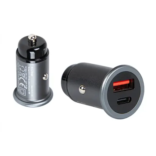 Încărcător auto 2x USB-A + USB-C 30W G30C, 75-726