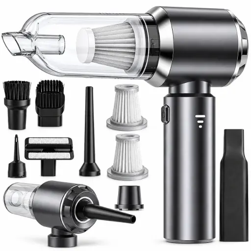 Aspirator de mână fără fir, 5500 Pa, aspirator auto cu 3 filtre HEPA, mini aspirator pentru mașină, canapea, birou, bucătărie, casă și părul animalelor