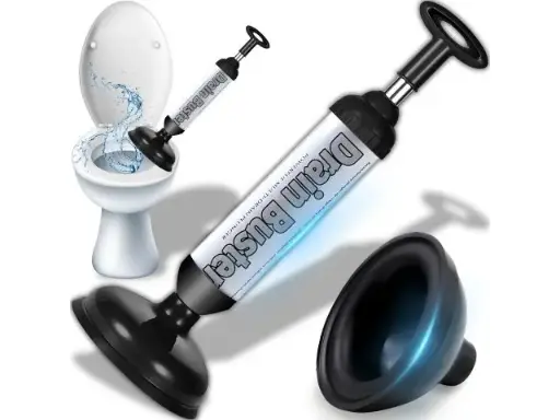 [O495] Pompă de desfundat cu aer comprimat, desfundător portabil pentru scurgeri, ventuză cu vacuum pentru toaletă, duș și chiuvetă, cu putere mare de aspirare