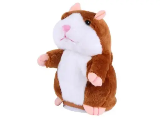 [D015] Jucărie de pluș hamster vorbitor, care repetă cuvintele, jucărie electronică pentru animale de companie, bebeluși și copii, cu funcție de repetare, hamster de pluș vorbitor, cadou