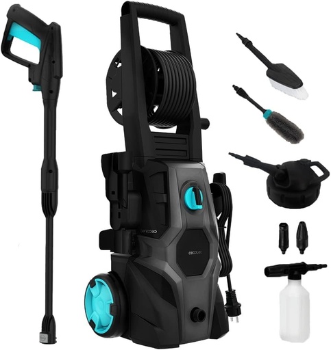 Aparat de spălat cu presiune înaltă Cecotec HydroBoost 2000 Car & Garden Pro. 2000W, pentru casă, grădină sau mașină, debit de 450 l/h, presiune de 150 bar, pompă din aluminiu, rază de funcționare de 14 m