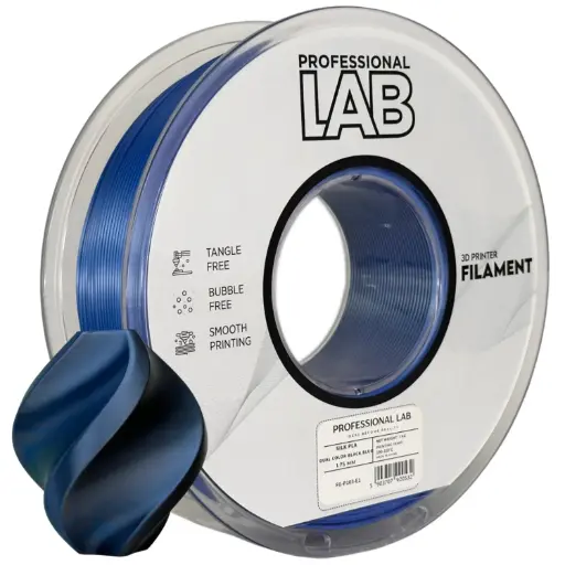 Filament imprimanta 3D Silk PLA Dual Color Black Blue - Prof. Lab 1.75mm 1KG