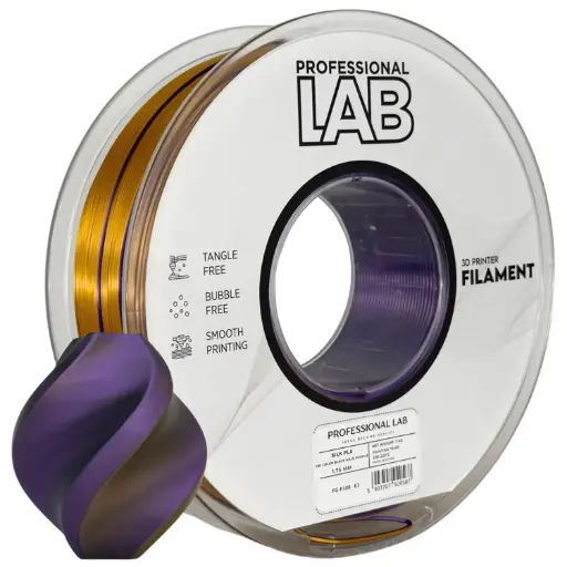 Filament imprimanta 3D Silk PLA Tri Color Black Gold Purple - Prof. Lab 1.75mm 1KG