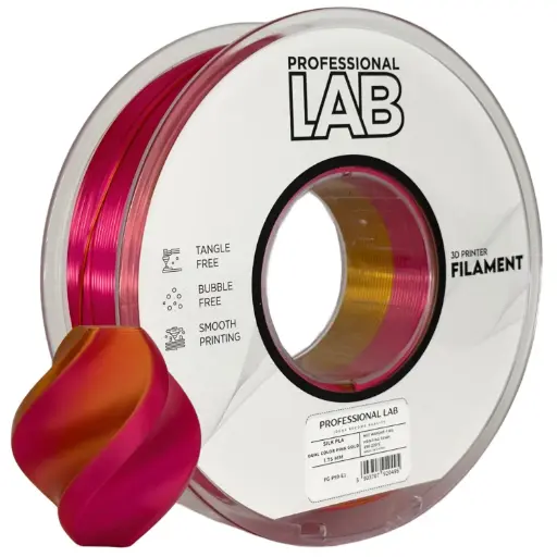 Filament imprimanta 3D Silk PLA Dual Color Pink Gold - Prof. Lab 1.75mm 1KG