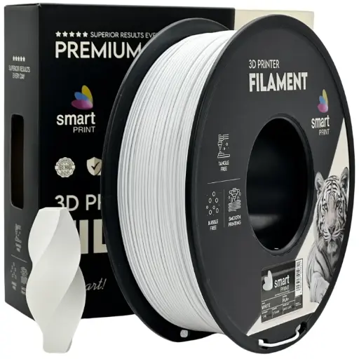 Filament imprimanta 3D PLA+ White - Smart Print 1.75mm 1KG