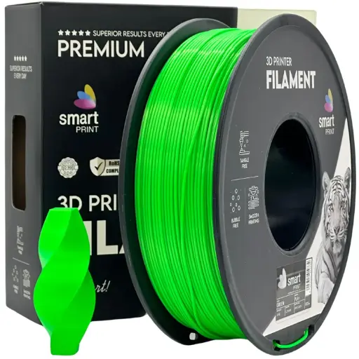 Filament imprimanta 3D PLA+ Green - Smart Print 1.75mm 1KG