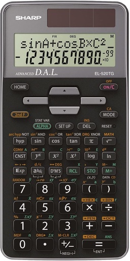 Calculator științific Sharp EL-531TG-GY (intrare DAL, energie solară/baterie)