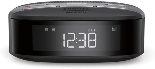 Radio cu ceas audio Philips DAB+ (alarma dubla, temporizator de inactivitate, design compact, radio digital DAB+/FM, sincronizare automata a orei, rezerva baterie) TAR3505/12 
