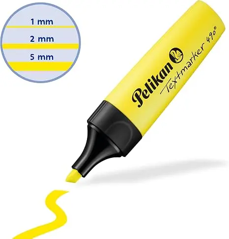 Marker evidențiator Pelikan 490 814089, galben fluorescent