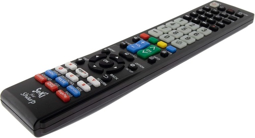 Telecomanda SeKi potrivita pentru Sharp - Functioneaza cu 99% din toate dispozitivele Sharp (TV, Smart TV, DVD, LED TV si 4K), cu functie suplimentara de invatare 