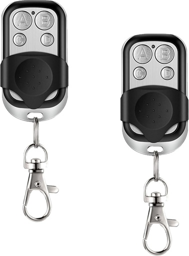 HD-Line 2X tel Garage Set 2 telecomenzi pentru alarma usa de garaj/poarta 433 MHz argintiu 