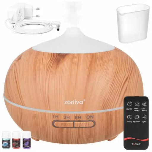 [00028218] Difuzor aromaterapie cu umidificator 400 ml Zortiva