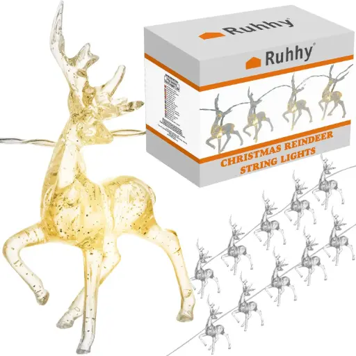 [00024955] Luminițe de Crăciun cu ren Ruhhy