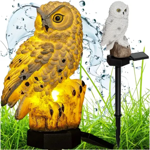 [00023847] Lampă solară de grădină în formă de bufniță Gardlov