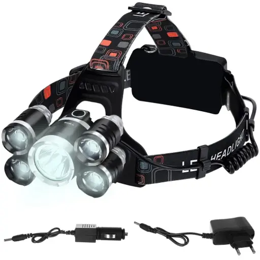 [00016144] Lanternă frontală cu 5 LED-uri CREE T6
