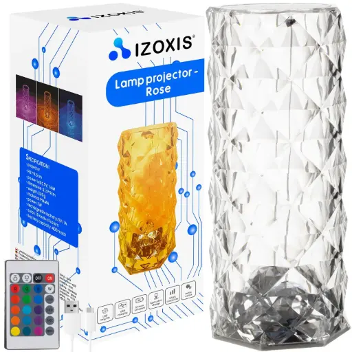 [00022518] Lampă cu proiector roz Izoxis 