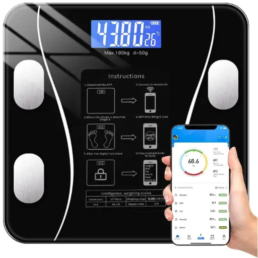 [00022525] Cântar de baie LCD analitic Ruhhy