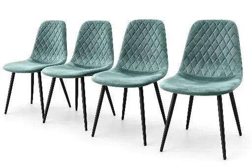 Set 4 scaune dining verde - Florida