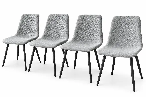 Set 4 scaune dining gri - Nevada 