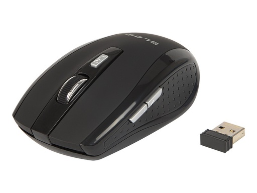 [84-005] Mouse optic wireless Blow MB-11 negru, 6 butoane, 2 butoane laterale, 1000/1200/1600 DPI, 2,4 GHz