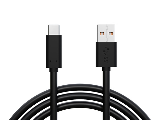 [66-180] Cablu USB 3.0 A – USB-C Blow 1,5 m, negru, încărcare și transfer de date, mufe ranforsate