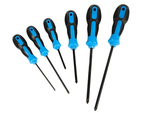 [5203] Set 6 șurubelnițe în cruce, diametre 2,5–6,5 mm, lungimi tijă 50–150 mm, pentru atelier și casă