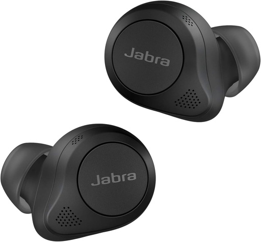 Căști wireless Jabra Elite 85t, anulare activă avansată a zgomotului, baterie de lungă durată și difuzoare puternice, carcasă de încărcare fără fir, negru, mărime unică