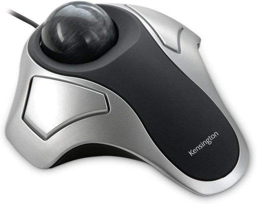 Kensington 64327EU Orbit Trackball, Mouse Trackball ergonomic cu fir pentru PC, Mac si Windows, design ambidextru, urmarire optica si bila de 40 mm, argintiu
